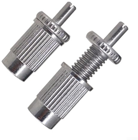 E-Gitarrenteile 2 Stück Tremolo Bridge Saitenhalter Adapter Nieten für LP-Modelle (Silber)
