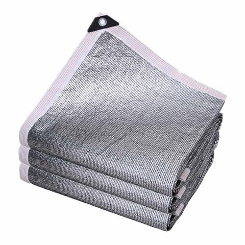 Schattentuch 99% Sonnenschutznetz-Plane Schattenabdeckung Wintergarten Spezielles Sonnenschutznetz Aluminiumfolienverschlüsselung Verdickter Sonnenschutz Innenhofdach Balkonglasisolierung(2.0x4.0 m/6.