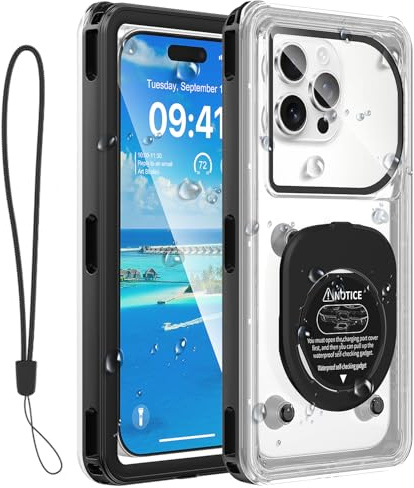 Custodia impermeabile per telefono da 6,9 pollici, custodia subacquea IPX8 per nuoto e snorkeling, misura universale per iPhone 16/15/14/13/12 Pro Max, Samsung S25/S24/S23 Ultra, Xiaomi, Google ecc