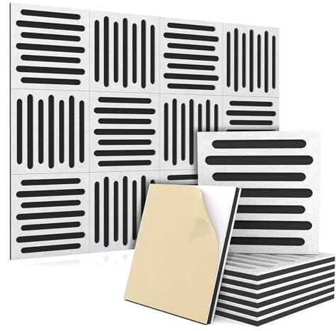Akustikplatten 30x40x2.9cm Selbstklebende Schallschutz Wandpaneele für Büro,Aufnahmestudio,Wohnzimmer & Schlafzimmer 3D Schallabsorbierende Dekorative Akustik Paneele für Lärmminderung (2 Stück)