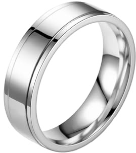 HUANGBONIG Koreanische Version des schlichten, einfarbigen Ringes, farbecht, Temperament, Titan-Paarring, 11(th)