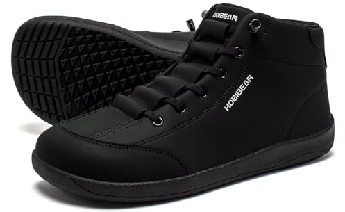 HOBIBEAR Zapatillas Minimalistas para Hombre y Mujer | Drop Cero | Zapatilla de Trekking Anchas de Cuero Transpirables y Antideslizantes para Exteriores