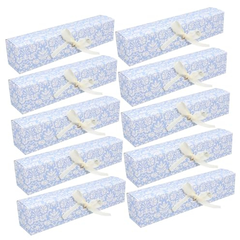 SOLUSTRE 10 Stück Muffins Kasten aus Papier mit Elegantem Design und Robustem Material als Festtags Leckerli Kasten für Babypartys und Weihnachtsgeschenke