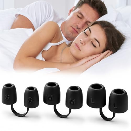 Dilatatore Nasale Antirussamento, Contro il Russare Dilatatore Nasali, Fermasorso Per Russare In Morbido Silicone, Bocchette di Ventilazione Nasale, Migliora il Sonno, Respira Meglio (nero)