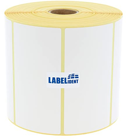 Labelident Thermoetiketten 100 x 50 mm - 1.300 Etiketten auf Rolle | thermodirekt bedruckbar, selbstklebend und stark permanent haftend für Thermodrucker