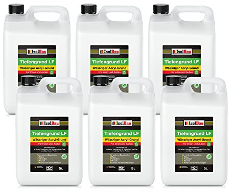 Isolbau Tiefengrund LF - 30 L Wässriger Acryl-Grund für Innen & Außen - Tiefgrund, Haftgrund für professionelle Grundierung