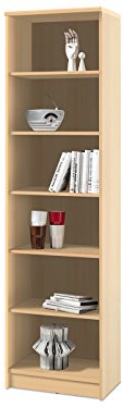 möbelando Regal Standregal Holzregal Bücherregal Dekoregal Beistellregal Büro Olli VII Buche