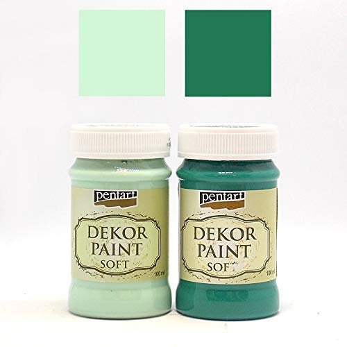 Zita`s Creative Dekor Paint Chalky Set 2x100ml - Set 15. Kreidefarbe, Vintagefarbe, Mattfarbe, Bastelfarbe