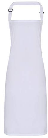 Premier Wasserdichte Latzschürze für Damen & Herren, Nackenband verstellbar (Weiß)