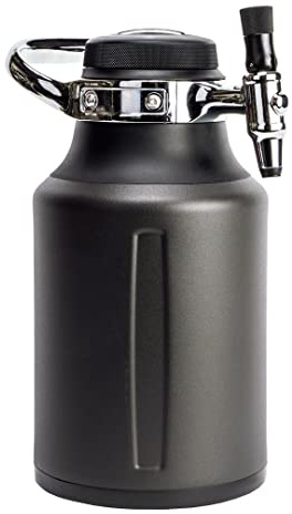 GrowlerWerks UKeg Go - Dispensador de bebidas carbonatadas para cerveza, refrescos, sidra, Kombucha y cócteles, 6 oz, tungsteno negro