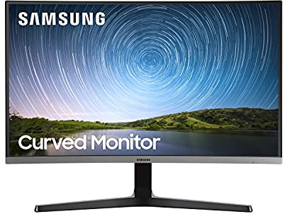 Samsung Monitor CR50 (C27R502), Curvo (1800R), 27, 1920x1080 (Full HD), VA, 60 Hz, 4 ms, FreeSync, HDMI, D-Sub, Ingresso Audio, Flicker Free, Eye Saver Mode, Dark Blue Gray