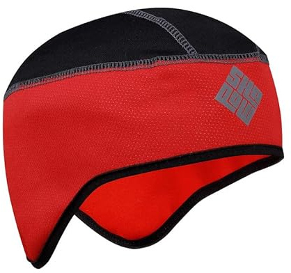 SHADOW DANCE UK - Cycle Helmet Mens - Skull Cap for Men - Warm Cycling Cap Under Beanie - Ideal for Cycling Running Hiking - Winter Bike Helmet Women - Motorbike Accessories Red