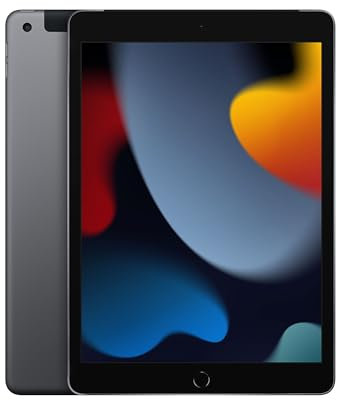 2021 Apple iPad (10,2-pouces, Wi-Fi + Cellulaire, 256 Go) Gris Sidéral (Reconditionné)