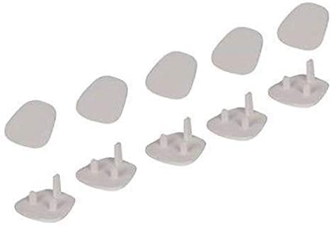 MunchieMoosKids Power Plug Socket Cover | Baby Proof Child Safety Socket Cover | Child Proof Plug Socket Protectors/Guards - White (Pack of 10)
