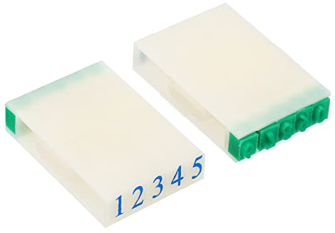 PATIKIL Detachable Number Stamps, 2 Set Numeral 0-9 Number Stamp Combination Set Number Stamper Initial Stamp Font Size 5x3mm for Card Tag Scrapbook Craft Making Teaching