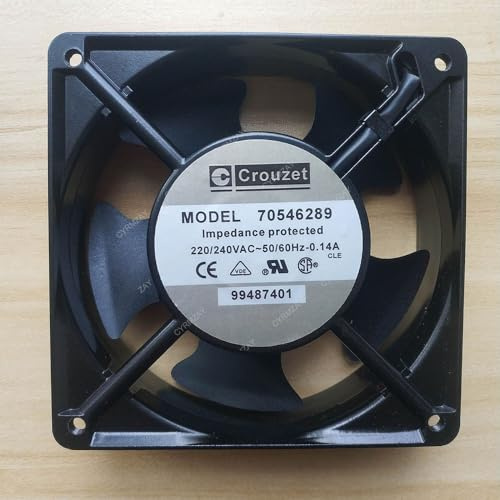 CYRMZAY Compatible For Crouzet 70546289 AC 220-240v 0.14A 50-60Hz 12038 12CM cooling fan