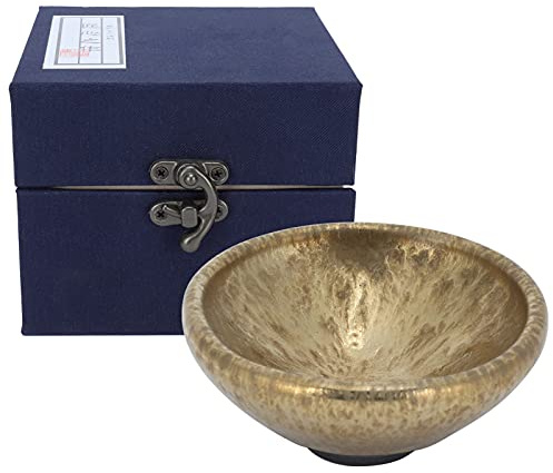 Tomotato Tazza da Tè in Ceramica Cinese Jianzhan, Tenmoku Mini Tazza Fatta a Mano per Cerimonia del Tè Kungfu, Artigianato Tradizionale per Casa, Ufficio e Regali​
