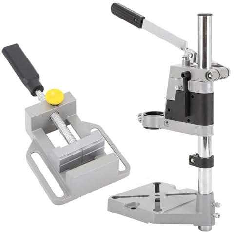 Youyijia Drill Press Stand Electric Drill Stand Set Aluminum Alloy Adjustable Drill Workbench Universal Desktop Drill Bit Seat for Auxiliary Drilling Suitable for Electric Drills with 38-43m