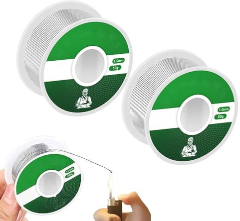 OADAA Aluminum Stainless Steel Lighter Solder Wire, Stainless Steel Soldering Tin Wire, 1.0mm - 2 Roll - 100g