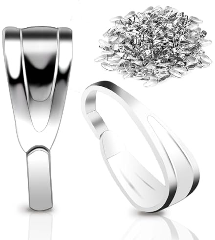 200 Pcs Necklace Clasps Jewellery Clasps Pinch Bail for Jewelry Making