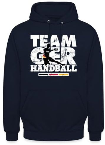 Team Germany Handball Spieler-Print mit Deutschlandflagge Unisex Hoodie