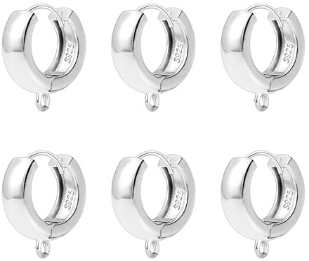 ALEXCRAFT 925 sterling silver örhänge-krok örhänge spak rygg öronkrok franska, dinglande öronkrokar silver örhängen gör-det-själv set, öronkrok örhängen kreoler stängning tillbehör 8/10 stycken