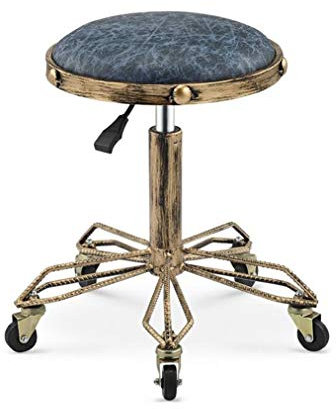 GSKDBCC Hocker auf Rädern, rund, hoch, drehbar, drehbar, Hocker, rund, verstellbar, Arbeitshocker (Farbe: Barhocker, 2er-Set, C) ShaoSu (Barhocker, 2er-Set, E) ziyu Chaser of Light