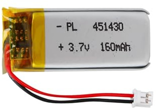 Batería Lipo 3.7V, 160mAh 451430 a Iones de Litio con conexión 2P-PH con Paso 2,0 mm