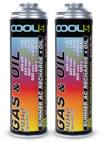 Cool5 réfrigérant de Remplacement r1234yf pour climatisation Automobile - 2 boîtes 2en1, 290g
