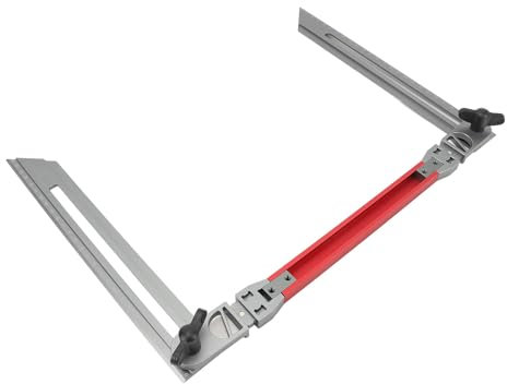 Stair Tread Template Tool, Foldable Stair Tread Gauge for Accurately Measuring Angle Length Depth, Adjustable Stair Tread Measuring Tool for Stairs, Shelf, 17.9 to 58.9 Inch