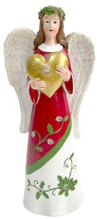 Teksome Weihnachtsengel Statue, Dekoration, religiöse Figur, 30,5 cm, beleuchtete Statuen und Figuren für Weihnachtstischdekoration, religiöse Feiertagsskulptur, Handwerk