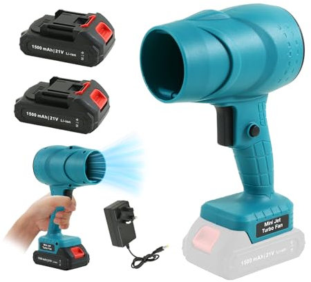 Leaf Blower Cordless with 2 Battery, Portable 21V Battery Leaf Blower 36000RPM 150MPH Electric Leaf Blower for Leaf Blowing, Car, Garden, Corner Dust Cleaning