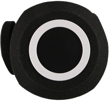 Ieron Filtro antipop para Parabrisas de Espuma con Bola de Aislamiento para micrófono Compatible con MV7X, MV7+, ATH AT2035, Cubierta de Espuma antipop para grabación en Estudio y transmisión (Negro)