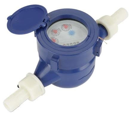 Wasserzähler, DN15 Garden Home Kunststoff-Kaltwasserzähler Einzelwasserdurchfluss Nasstisch-Messwerkzeug 15 Mm 1/2 Zoll