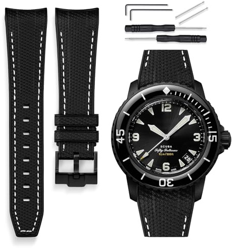 HORACE Uhrenarmband 22 mm aus Flüssigsilikon – Kompatibel mit Blancpain x Swatch Scuba Fifty Fathoms – Montageset inklusive