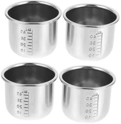 PRETYZOOM 4piezas Vaso Inoxidable Vaso Medidor Para Medicina Herramienta De Resistente Al Calor Claras