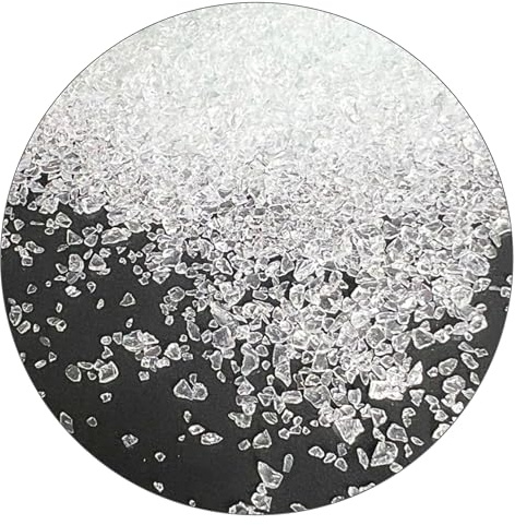 100g Clear 1-2mm Crushed Glass with Green Undertones when Stacked Broken Granules Gravel Chunks Stones Vase Filler Garden Plants Resin Decorative Chippings Arts & Crafts Floristry Jewellery Making