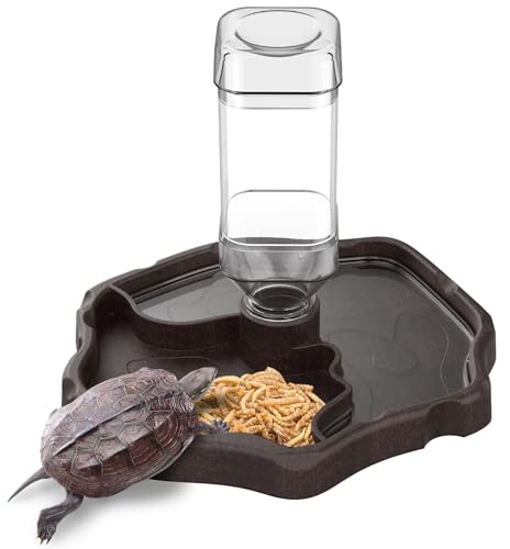 Pawfly Automatic Reptile Water Feeder, Tortoise Water Bottle, Turtle Food and Water Bowl, Water Dispenser for Snake Bearded Dragon Lizard and Chameleon