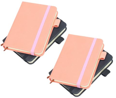 FUNOMOCYA A7 Taschennotizblock 4 Stück-Pack aus PU für Notizen und Ideen | Schreibheft für Büro und Schule, Kompakt für Tagebuch, Listen, Unterwegs
