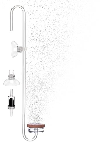 Clscea CO2-Diffusor aus Acryl für Aquarien, bepflanztes Aquarium, Hakenversion, 30 cm