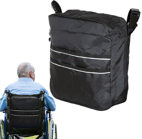 Bolsa Para Silla De Ruedas | Bolso Trasero Para Silla De Ruedas Con Bandas Reflectantes - Bolsa Portátil Para Hospital Viajes Compras Adultos Rehabilitación Exteriores