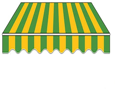 Ersatzstoff für Outdoor Markisen Terrassenüberdachung Stoff einziehbares Markisenmaterial wetterbeständig Sonnen-& Regenschutz 5,5x2m A06