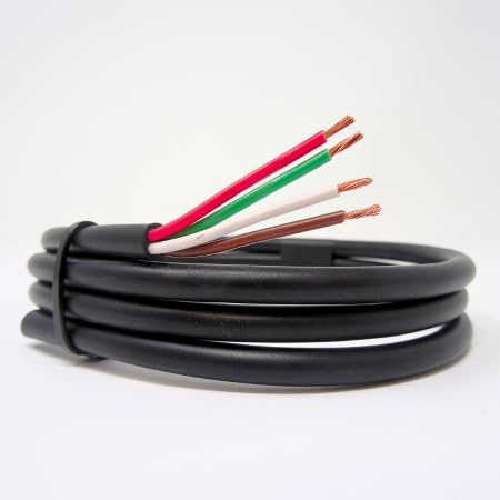 DBG 4 Core Thin Wall Automotive Cable – 12V/24V | 16.5 A | 4 x 1mm² Copper Core | Durable, Flexible, Round Design | Ideal for Auto Wiring, Trailer & Caravan Installations (50 Metre)