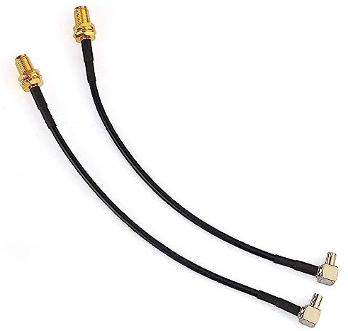 4G antenn förlängningskabel 2 st SMA hona till TS9 hane höger vinkel låg förlust RG174 koaxial flexibel lätt för 5G LTE Wifi router mobila hotspots modem E5372 E5577