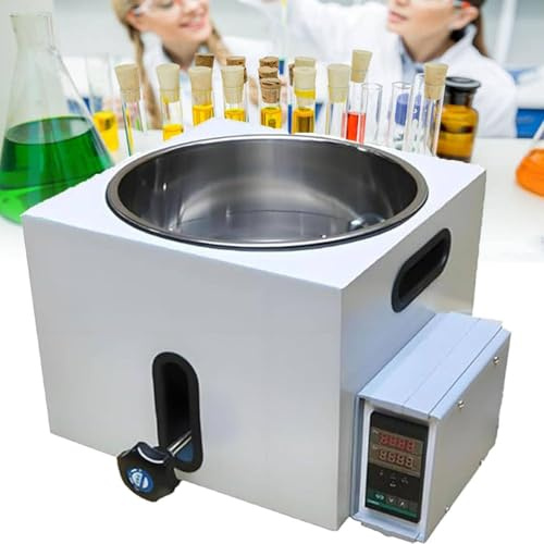 Digitalt laboratorium vattenbad med PID temperaturkontroll, rostfritt stålfoder, värmeanordning för lyfttyp, olje- och vattenkompatibel, värmer upp till 250 ℃