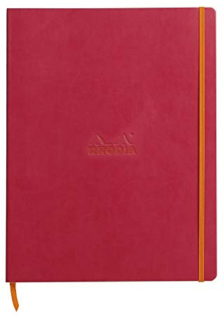 Rhodia 117712C Notizbuch Rhodiarama Notizbuch A4+ 80 Blatt liniert Himbeer