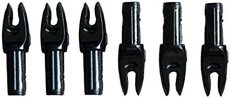 SHARROW 50pcs Pfeilnocke Pfeil Nocken Arrow Nocks Kunststoffnocke für ID 6.0mm Pfeilwelle Carbonpfeil End Zubehör (Schwarz)