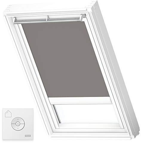 VELUX Original Solar-Verdunkelungsrollo, MK08, Grau, Weiße Seitenschienen, Vorherige Version
