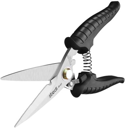 stedi 180mm Ciseaux Ciseaux Multi-Usages De Haute Performance Avec Lames Finement DenteléEs En Acier Inoxydable Au Carbone - Coupe Facile Des CâBles éLectriques, Entaille, Isolation, AntidéRapant