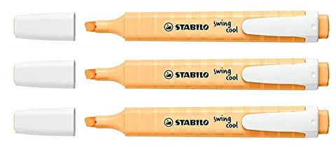 STABILO Textmarker Swing Cool Pastel - Sorbet Apricot, 3 Stück
